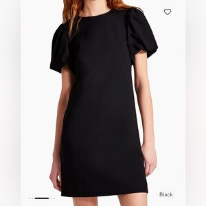 Kate Spade Ponte Puff-Sleeve Sheath Black Dress Size XL